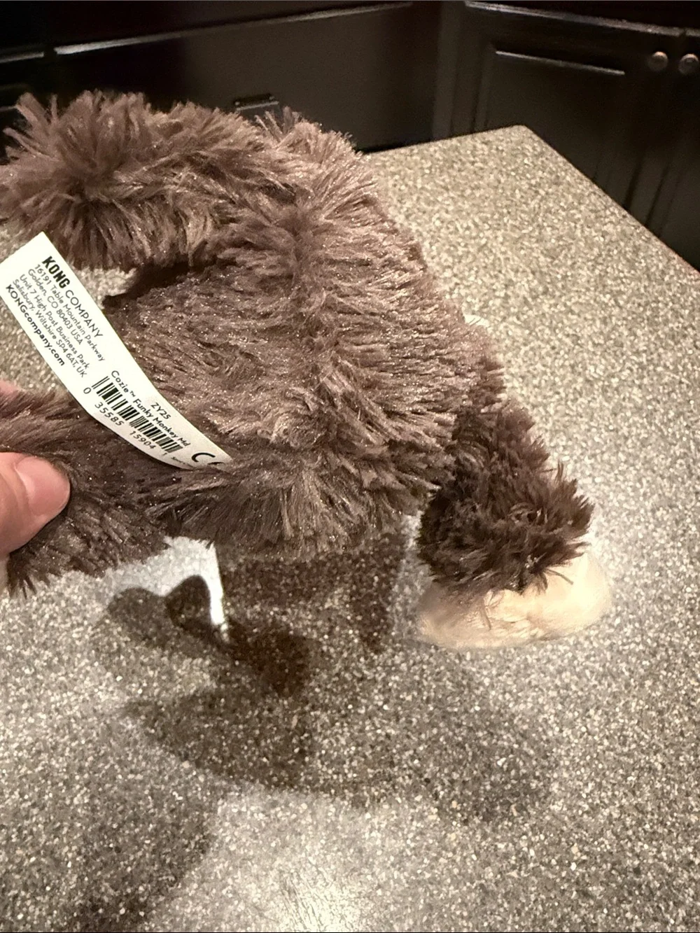 KONG Plush Monkey Dog Toy — Brown/Tan